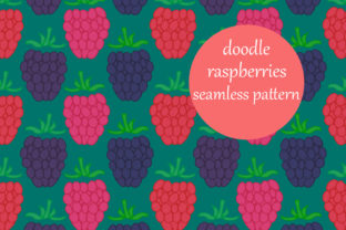 Cute Doodle Raspberries Pattern: A Versatile Design for Creative Projects