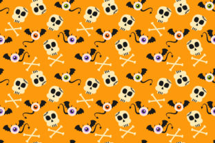 Cute Skull Seamless Pattern