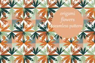 Folded Origami Flowers Pattern