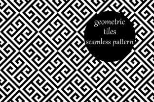 Monochrome Geometric Twist Tiles Pattern