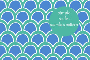 Simple Doodle Mermaid Scales Pattern