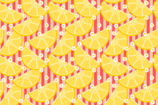 Sliced Lemon and Tiny White Flowers