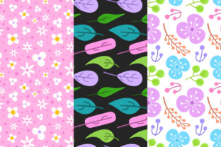 Spring Flower Seamless Pattern and Spring Flower Seamless Pattern Three Type Pattern in One File